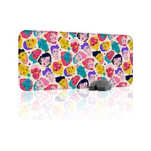 İllüstrasyon Kaymaz Dikişli Kauçuk Oyuncu Mousepad V5 - 70x30 Xl Gaming Mouse Pad Fare Altlığı