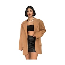 Oversize Ceket - Taba