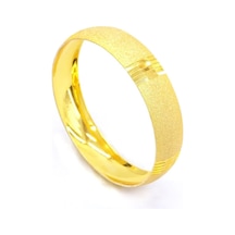 Altın Kaplama Simli Çizgili Bilezik 1.5 Cm Blz-3044 Altın