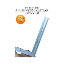 Alüminyum L Gönye Su Terazili Cetvel Kaynak Kaynakçı Marangoz Gönyesi 350 Mm Profesyonel 90 Derece Dik Açı Ölçer Cetveli İnşaat Ustası Metal Demir İşleme Cetvelleri El Aletleri Ölçü Aleti Takımı 35cm