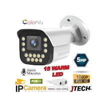 J-tech Jt-9090 5mp Sesli Ip Bullet Kamera Poe 15 Led 3.6mm Gece-gündüz Renkli