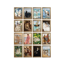 Joaquin Sorolla Tabloları 16'lı Sticker Seti Laptop Defter Planlayıcı Etiket Çok Renkli