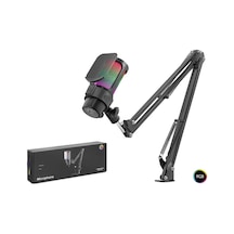 Rgb Mikrofon Seti Boom Mikrofon Kolu Type-c 192khz 24bit Siyah M835b Evimdeyokyok