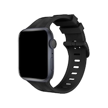Watch 38mm Kr408 Çizgili Silikon Kordon - Siyah İtdark8932