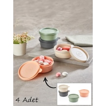 Bayev 4'lü Mini Saklama Kabı Kapaklı Set