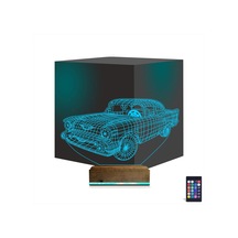 Luvivia Klasik Araba 3d Lamba - Masa Gece Lambası V2 Şeffaf