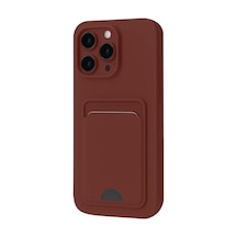 Mey Najmaddin Apple iPhone Uyumlu 16 Pro Max Kılıf Kelvin Kartvizitli Silikon - Bordo Najmaddin Diğer
