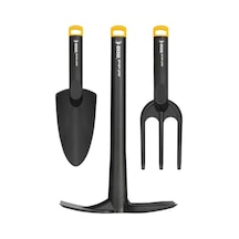 3 Parça Plastik Bahçe Seti, Kazma Kürek Tırmık, 90 Cm Uzunluk