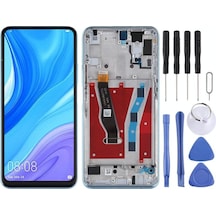 Huawei Uyumlu P Smart Pro Lcd Ekran Dokunmatik Full Çıtalı Mavi Renk