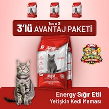 Cat Food Energy Sığır Etli Yetişkin Kedi Maması - 3 Adet