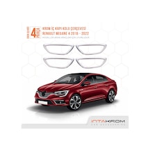 Renault Megane 4 Krom İç Kapı Kolu Çerçevesi 4 Parça 2016 - 2022 Ve Üzeri Hb-sd