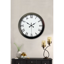 36 Cm Siyah Metal Roma Rakamlı Duvar Saati 11
