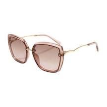 Zayara Bej Çerçeve Polarize Cam Vintage & Retro Unisex Güneş Gözlüğü Kahverengi