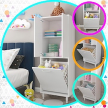 Alkurhome Modilayn Loretta New 50X140 Cm Oyuncak Dolabı, Düzenleyici Çamaş Beyaz