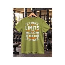 Segungear Limits Erkek Regular Fit Baskılı Spor Tişört Haki - 931810937 Haki
