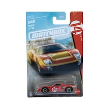 Matchbox 1966 Ford Gt40 - Exclusive Themed Kırmızı-altın 1/64 Diecast Model Araba Çok Renkli