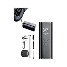 Mufunye Taşınabilir Elektrikli Hava Pompası Dijital Ekranlı Hava Kompresörü Şarj Edilebilir Kablosuz Lastik Şişirme Pompası