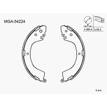 Mga 54224 Kampana Balata Mitsubishi L200 4wd 00-05 K6717 Mn186402