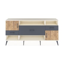 Arges Konsol 3 Raflı 3 Çekmeceli 2 Kapaklı 176x30x83 Aytaşı-çam/antrasit Çam/antrasit