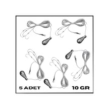 Uyguna-yakala 5 Adet-10 Gr 3 İğneli Kurşunlu Fırdöndülü Dip Beden Oltası Takımı-tak.159