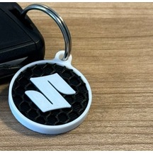 Petek Tasarım Premium Anahtarlık Serisi - Suzuki / Tesla / Volvo / Renault Uyumlu 3d Özel Baskı