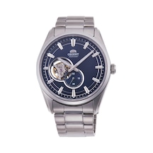 Orient Kurmalı Otomatik Çelik Gri Open Heart Safir Cam Lacivert Kadran 41 Mm Erkek Kol Saati