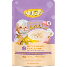 Moochie Tahılsız Parça Tavuklu Kalamarlı Kedi Çorbası 40 G