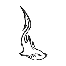 Köpek Balığı Folyo Sticker Derstve46151 40cm Uzunluk Siyah