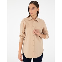 Pierre Cardin Kadın Bej Gömlek Desenli 50299581-vr011 Bej