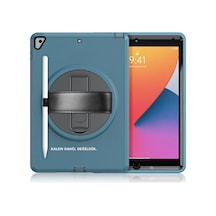 Mey İthalat Apple iPad 10.2 7.nesil Kılıf Hand Strap Tablet Kılıfı - Turkuaz