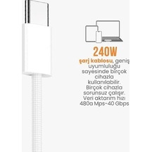 Turbo Saniye Göstergeli Usb Type-c Şarj Kablosu - Hasır Kırılmaz Özel Kablo