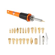 Yuntech01 30w Elektrikli Ahşap Isıtma Seti, 24 Parça Uç Ve Tutucu İle 220-240v Avrupa Fişi - Ahşap Oymak Ve Isıtma İçin