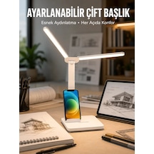 Ayarlanabilir Kısılabilir Led Masa Lambası Entegre Kalemlik Ve Telefon Tutucu Özellikli Yeni Nesil Renkli