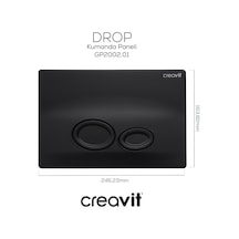 Creavit Drop Mat Siyah Boyalı Kumanda Paneli GP2002.01 Siyah