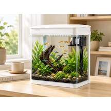 Jr-230 Cam Akvaryum 7 Litre Beyaz