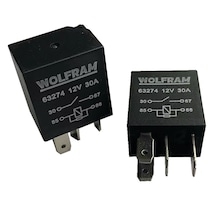 Wolfram 12 Volt 30 Amper Çift Platinli 4 Pinli Mikro Röle - 10 Adet