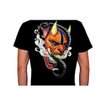 Devil Snake Şeytan Yılan Mask Tişört Unisex T-shirt 001