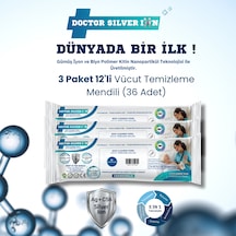 Gümüş İyonlu Kremli Vücut Temizleme Havlusu 12 Li X 3 Paket 36 Adet