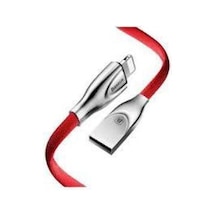 Baseus Zinc Alloy Lightning Şarj Kablosu Kırmızı 1 M