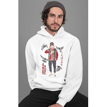 Sevbano Uchiha Itachi Baskılı Unisex Oversize Naruto Anime Hoodie beyaz