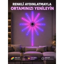 Lb Rgb Led Dekoratif Duvar Lambası İç Mekân Telefon Kontrollü Ortam Aydınlatması