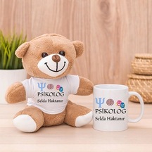 Psikologa Hediye Hediye Peluş Ayıcık Ve Kupa Bardak