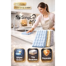 3 Adet Premium Kalite Puf Dokulu 30 30 Cm Genel Temizlik Mutfak Banyo Cam Bezi Diğer