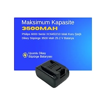 Philips 6000 Serisi Xc6452/10 Islak Kuru Şarjlı Dikey Süpürge 3500 Mah 25.2 V Batarya  Uyumlu Uzun Ömürlü, Maksimum Performans Pil