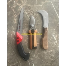 Dht Budama Testeresi 34cm Brc Aşı Bıçağı Bağ Budama Çakısı Budama Makası 3lü Set