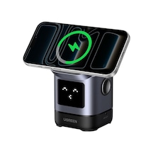 Uno Qi2 20w 2'si 1 Arada Kablosuz Şarj Cihazı 15w İphone + Airpods 5w Siyah