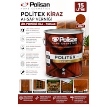 Polisan Politex Kiraz Ahşap Verniği Lüx Vernikli Cila Parlak Kiraz 15 Litre