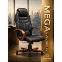 Mega Premium Yönetici Ofis Ve Büro Koltuğu Anatomik Tasarım Lüks Oturum Konforu Siyah