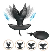 Truva Shop Titreşimli Anal Plug Manson Şişirilebilir Anal Tıkaç Silikon
