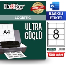 Herboy Hb-1008 99,1 X 67,7 Mm A4 Baskılı Laser Etiket 500 Adet
